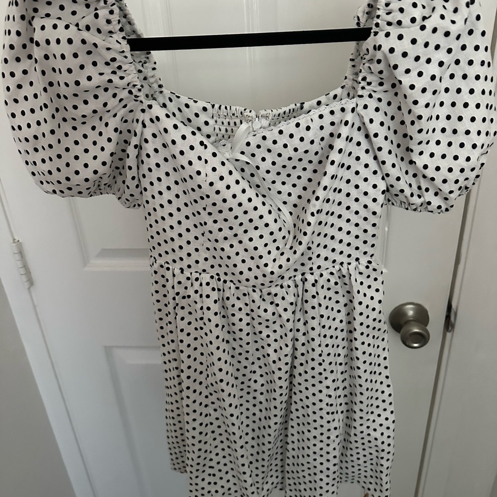 White Polka Dot Dress
